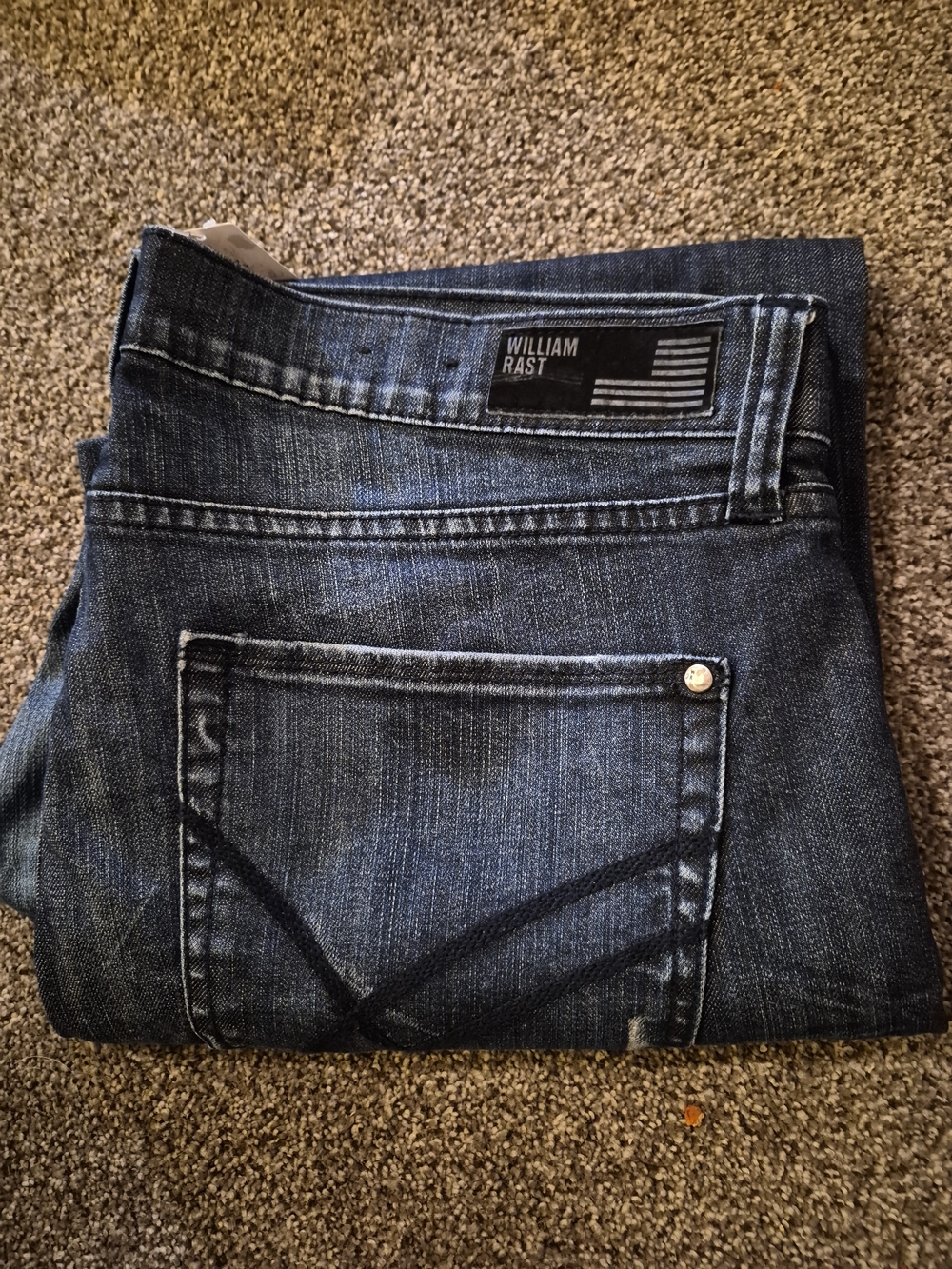 William Rast Faded Indigo Men's Denim Jeans